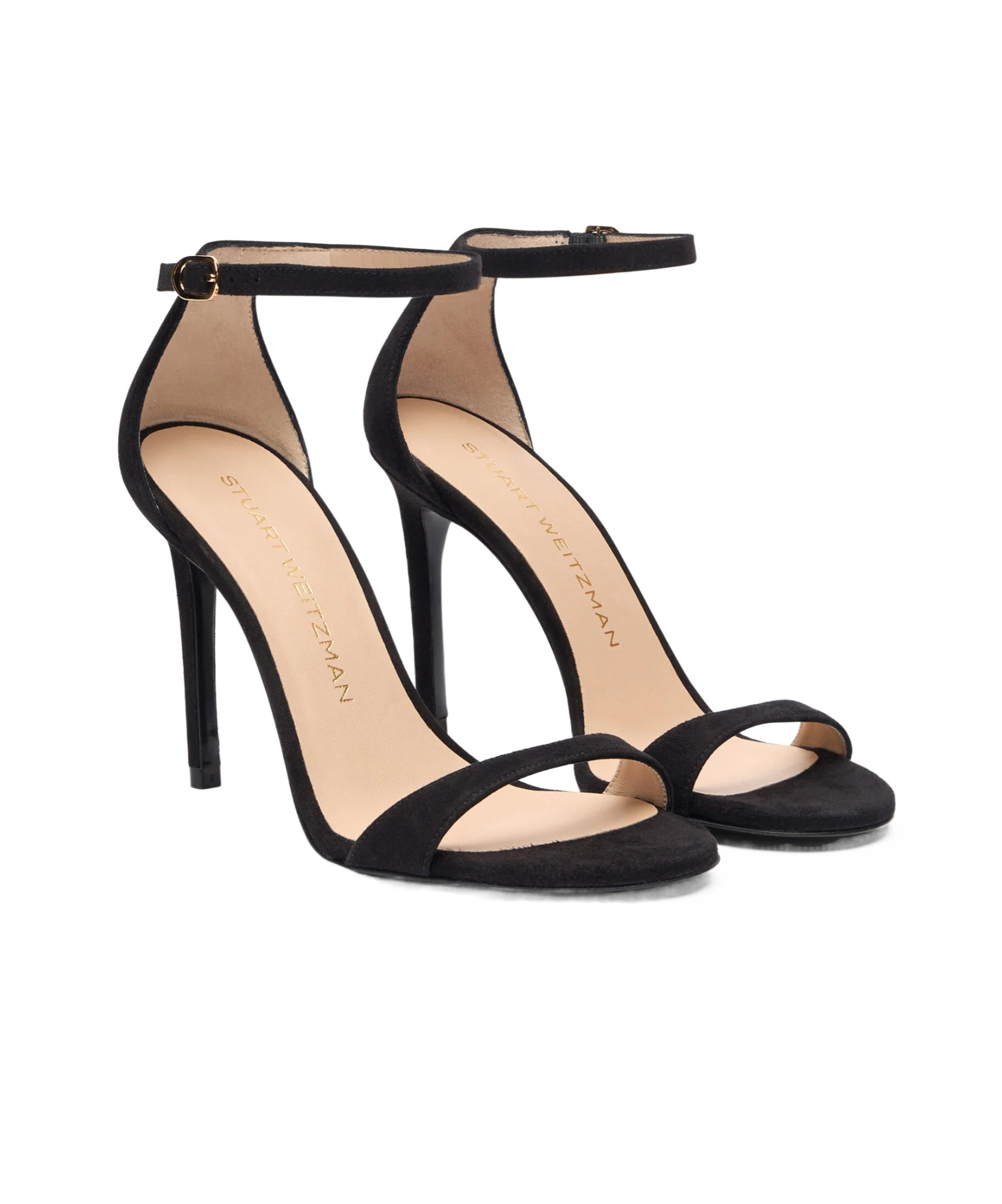 Stuart Weitzman Nudist Ii Sandals In Black Suede
