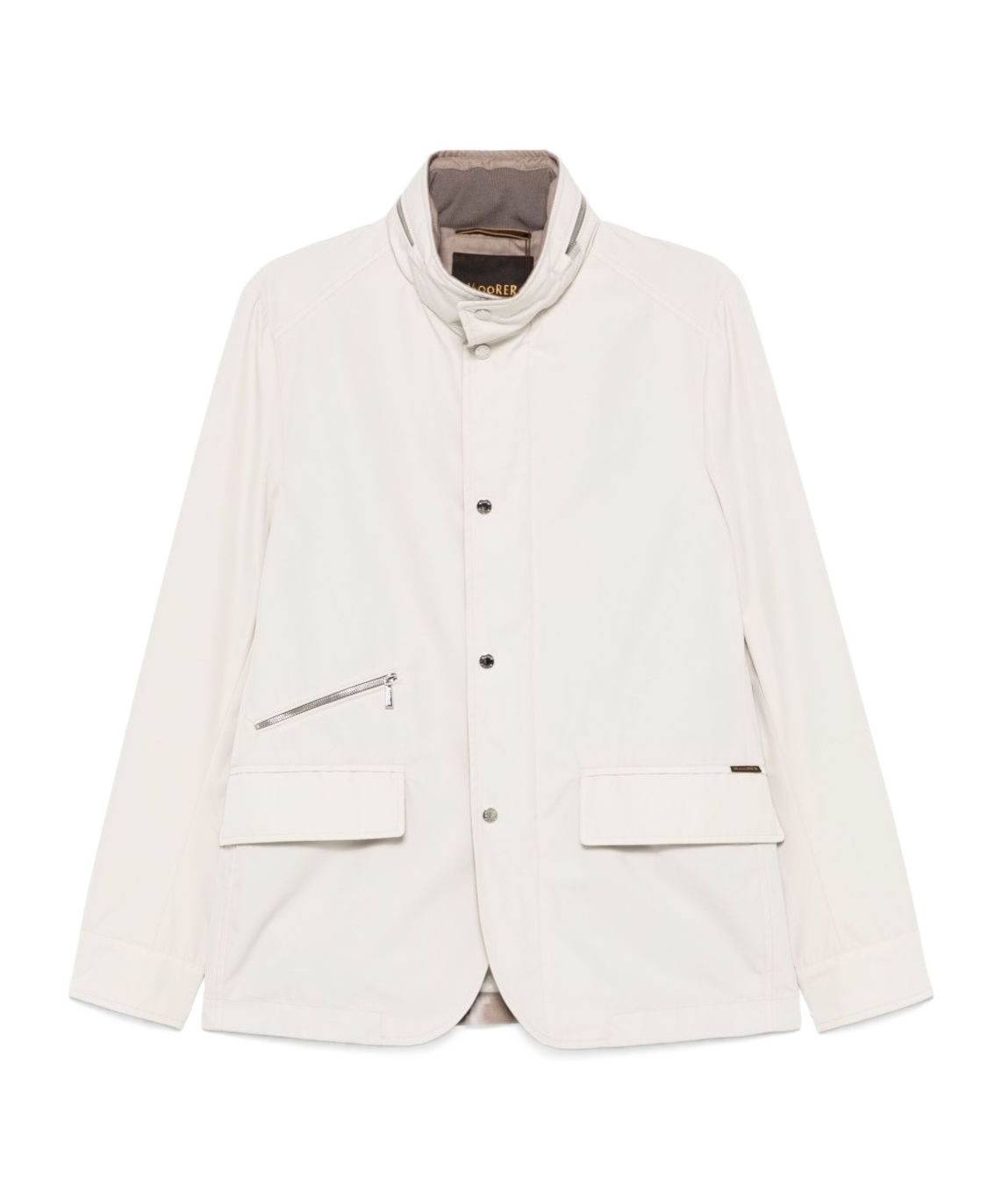 Moorer Long-sleeved Casual Jacket In White