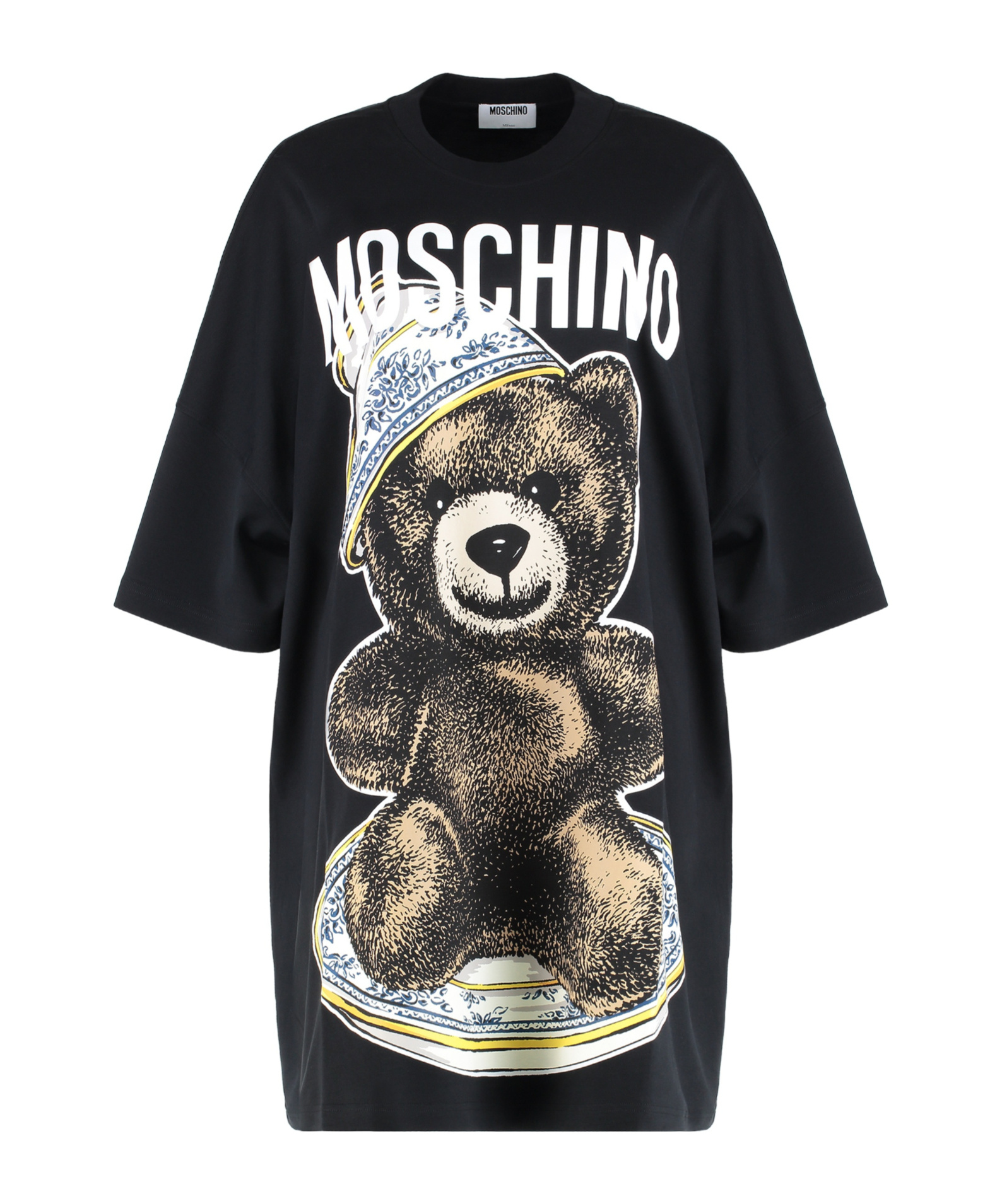 Moschino Teddy Bear-print T-shirt Mini Dress In Black