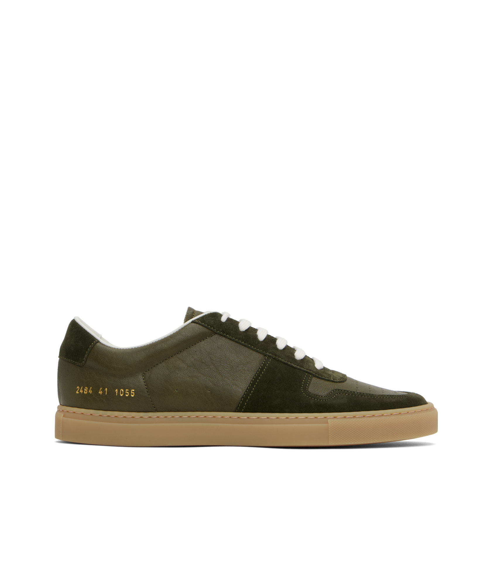 Common Projects Green Bball Duo Slim Sneakers In Brown