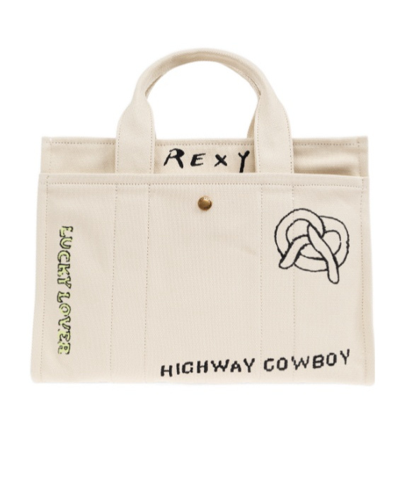 Coach Patterned Canvas Tote In White