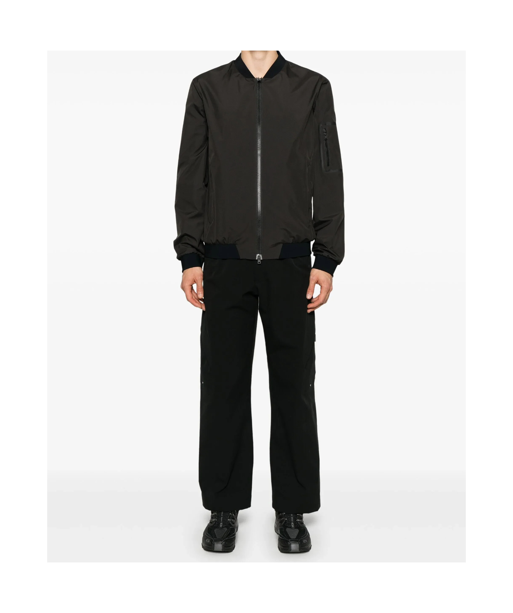 Herno Lightweight Bomber Jacket In Black