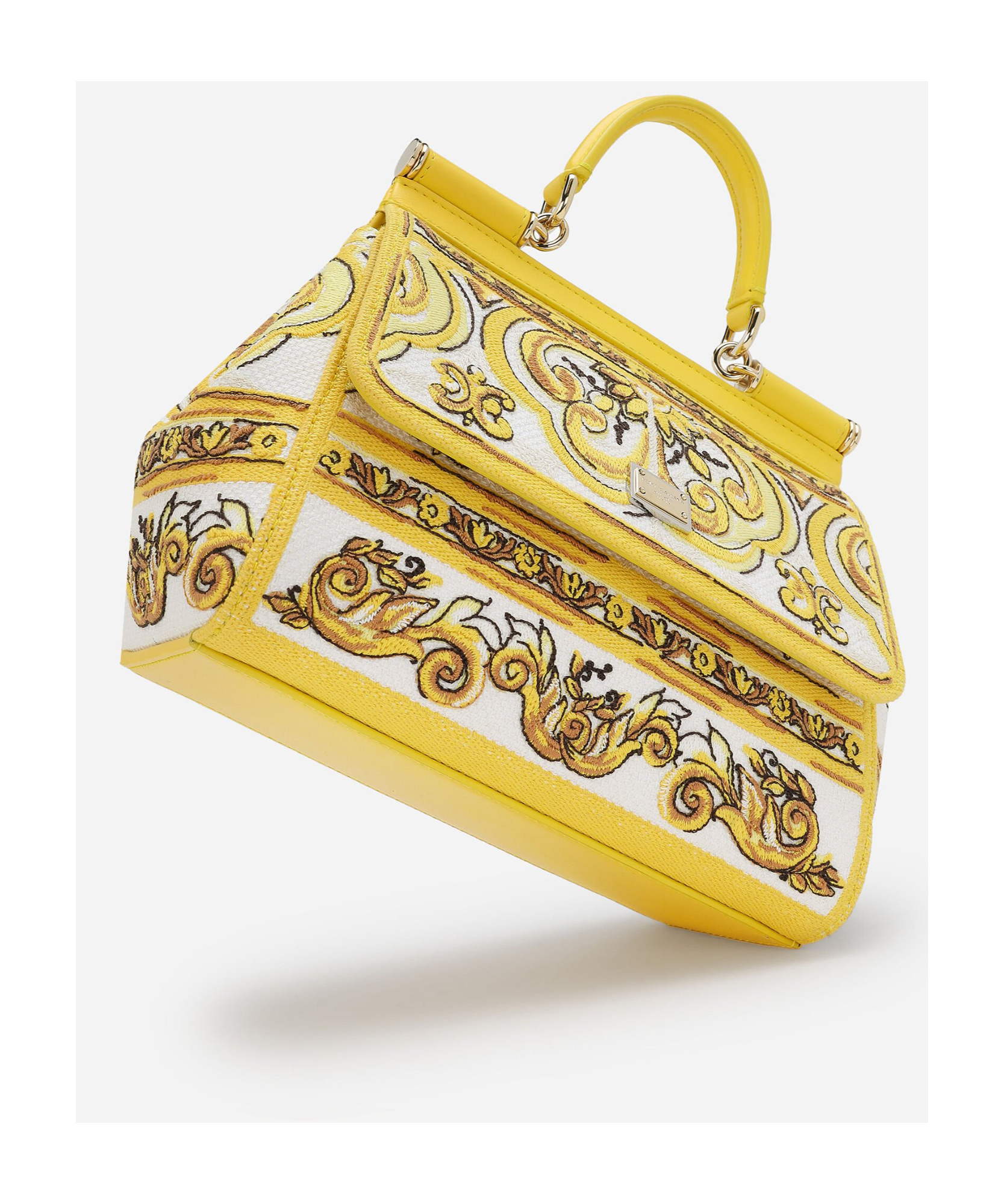 DOLCE & GABBANA NEDIUM SICILY LEATHER TOTE BAG