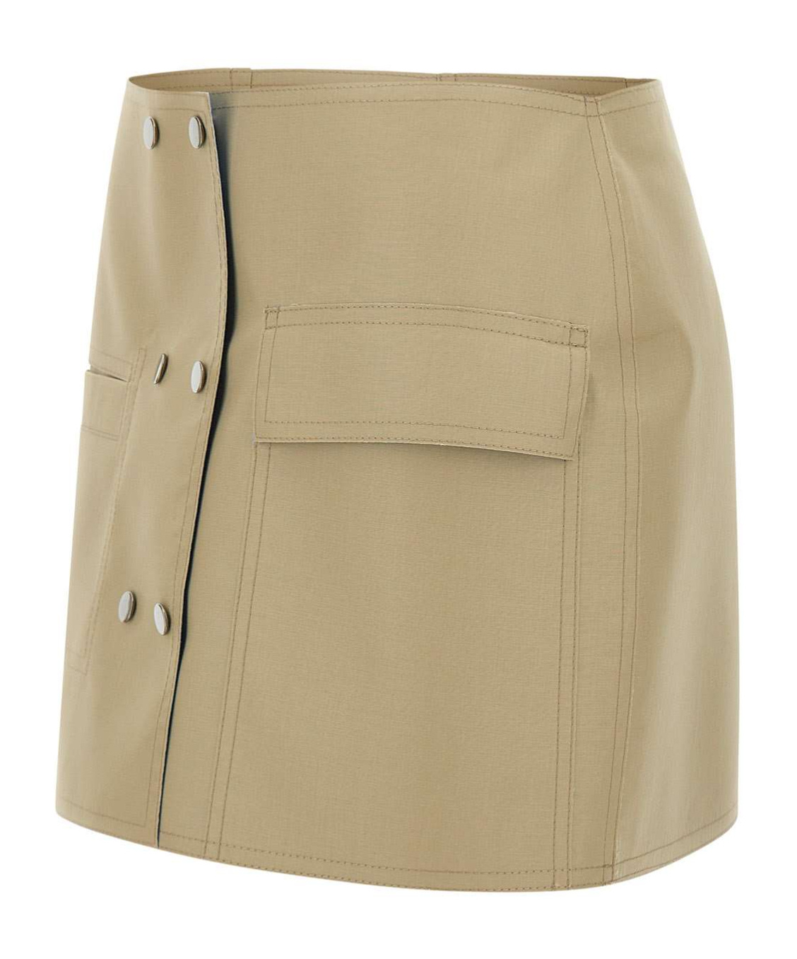 Iceberg Shape Mini Skirt In Nude