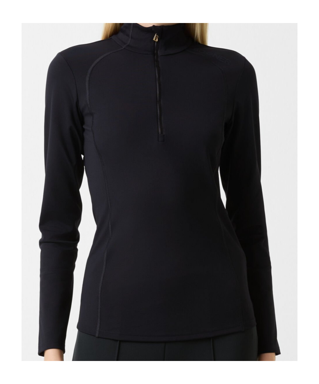 Bogner High-neck Zip-up Top In Black