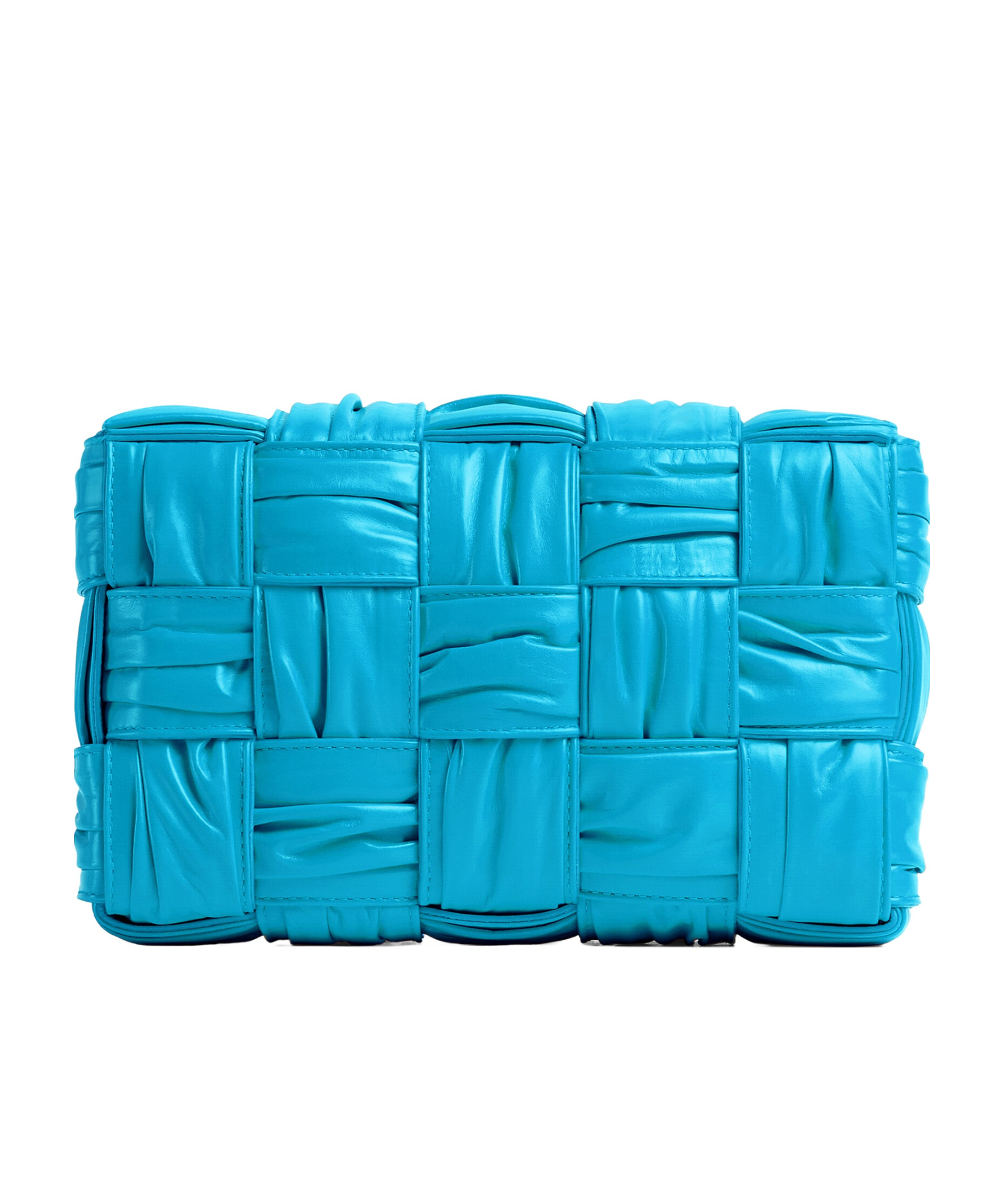 Bottega Veneta Cassette Leather Crossbody Bag In Blue