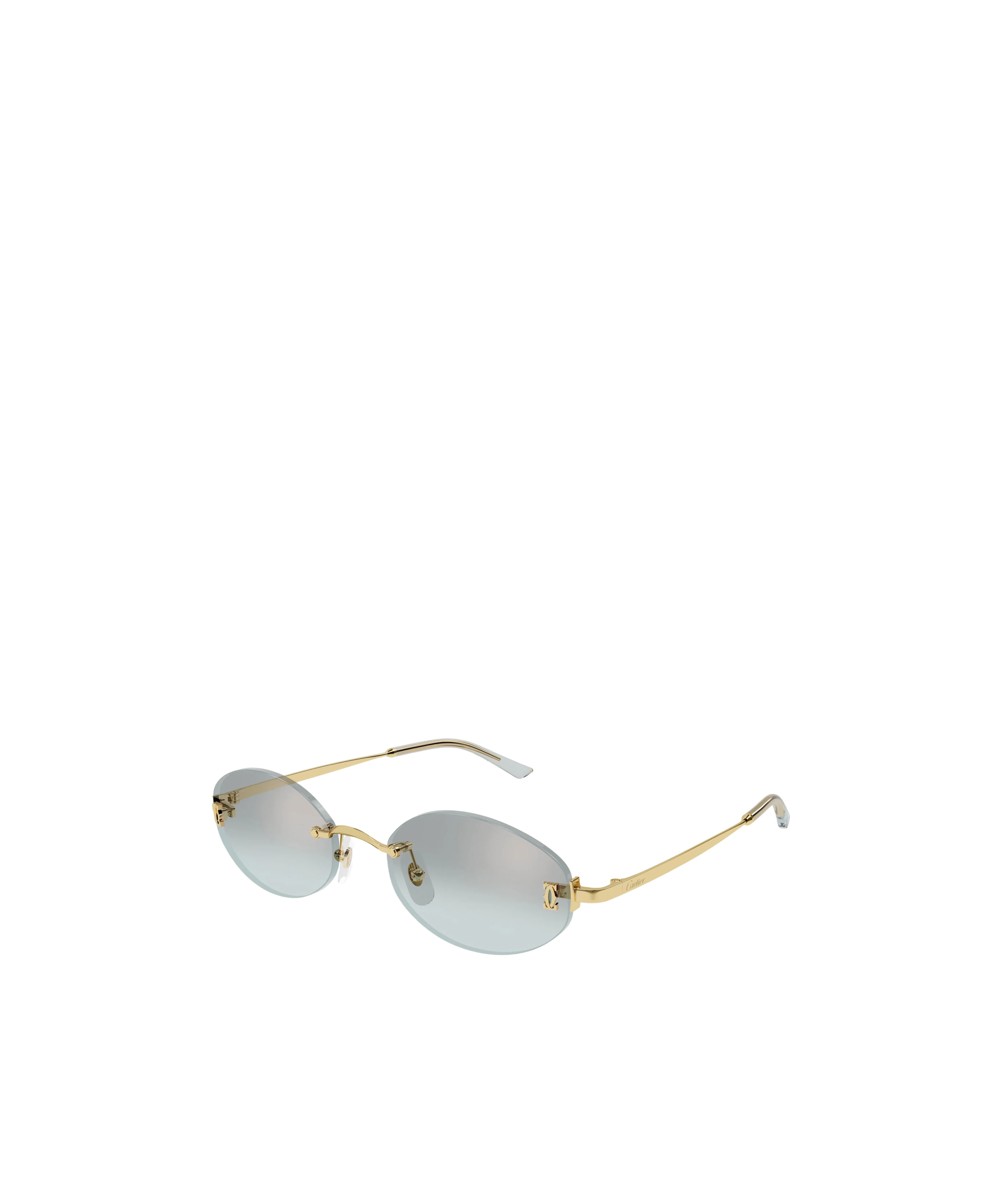 Cartier Oval Sunglasses In Gold