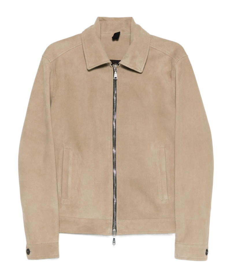 Tagliatore Neutral Leather Jackets