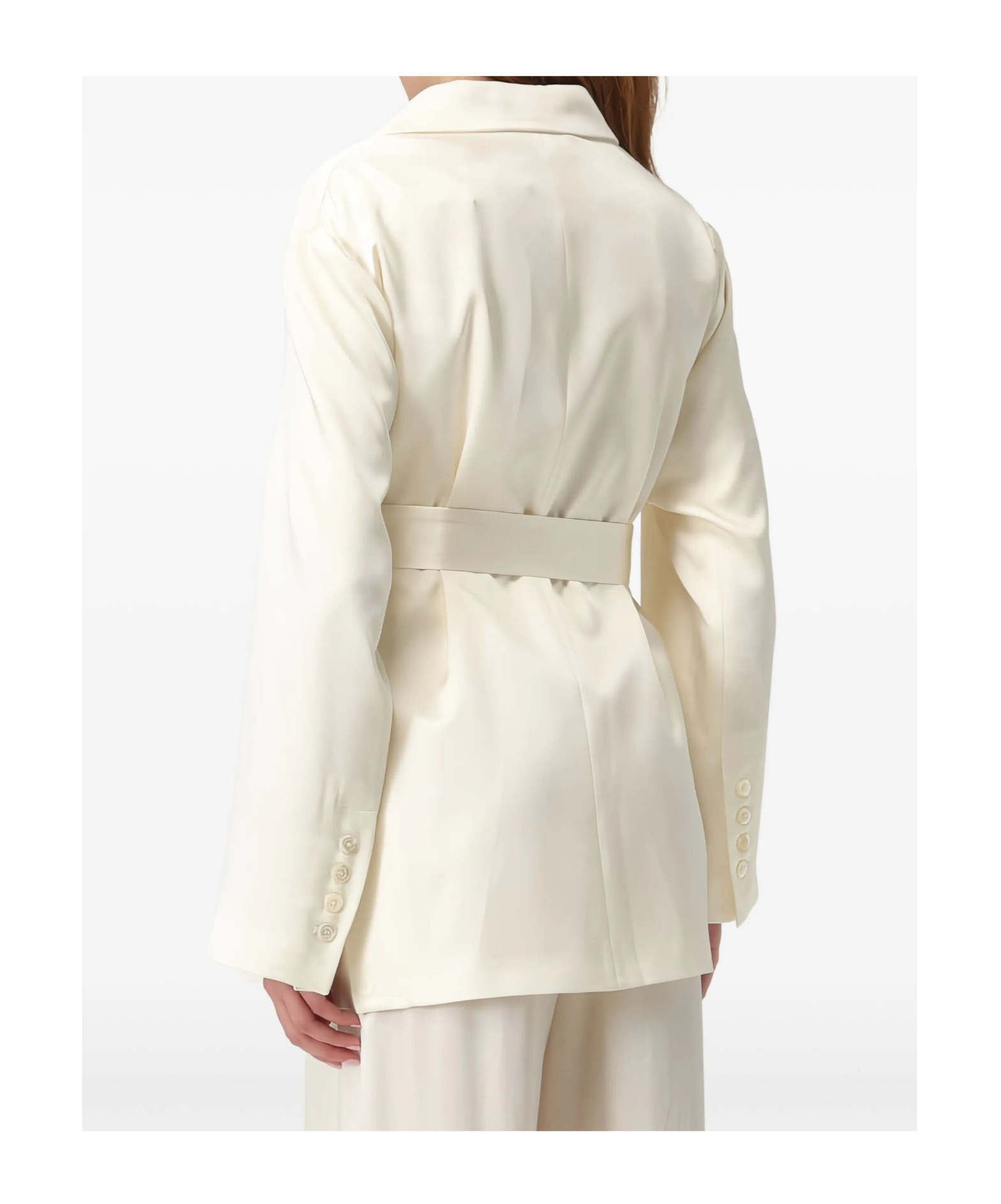 Semicouture Christiana Jacket Belted Waist In Neutral