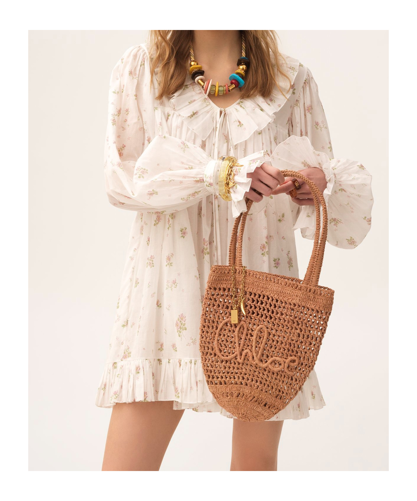 Chloé Cotton Mini Dress In White