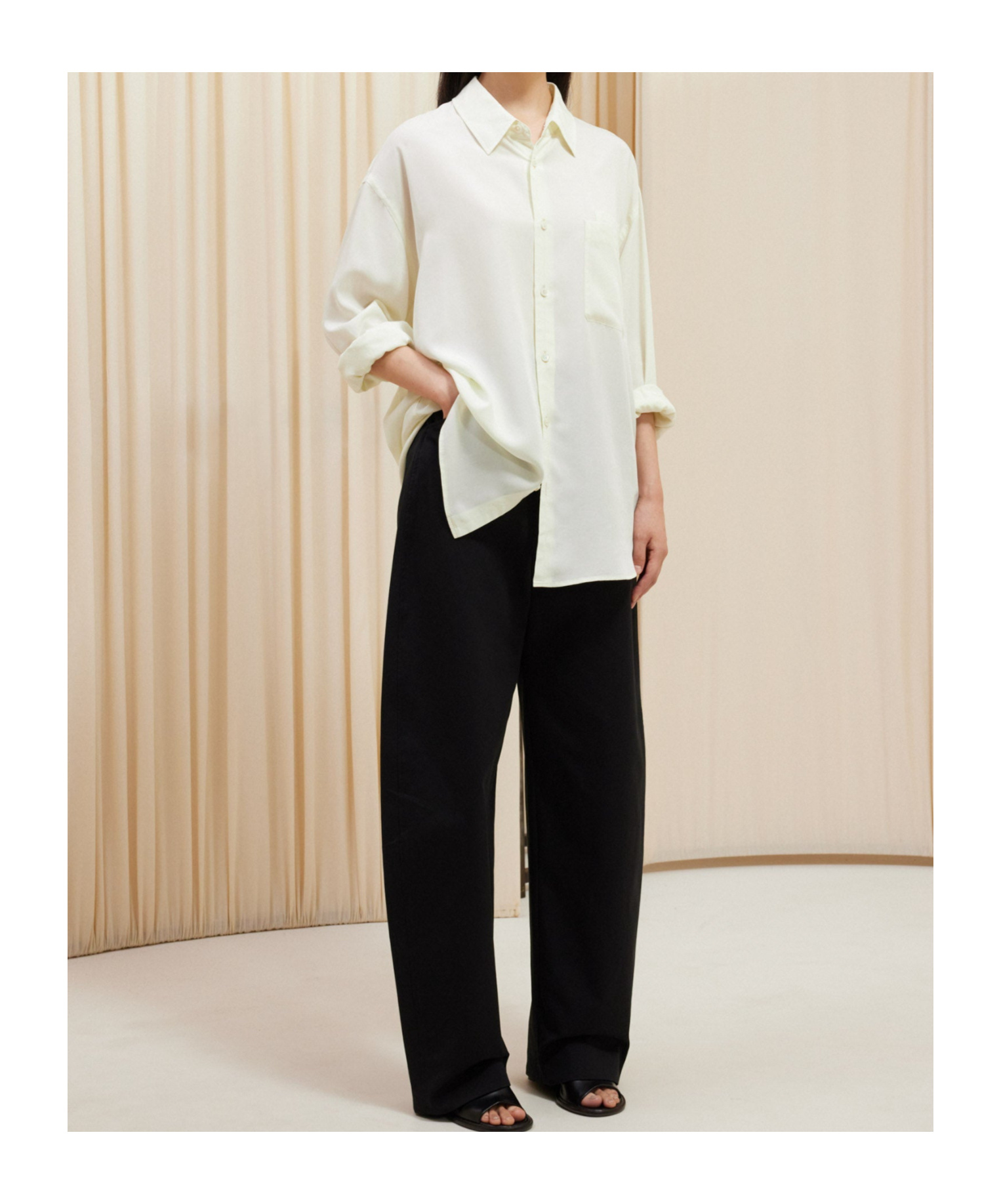 Lemaire Regular Shirt With Long Sleeves And Pointed Collar In White