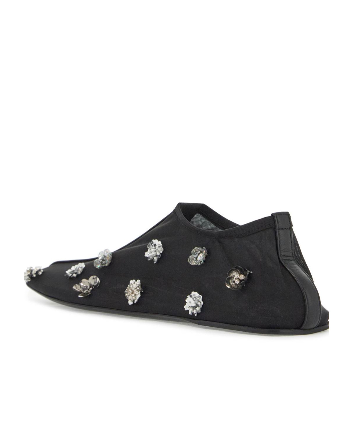 Shop Christopher Esber Sequins And Beaded Decorative Ballet Shoes In Black