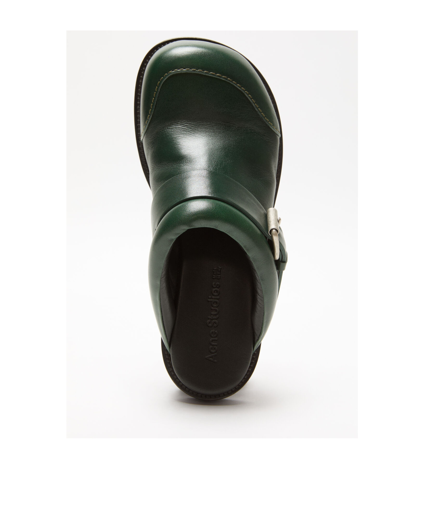 Acne Studios Round Toe Mules In Black