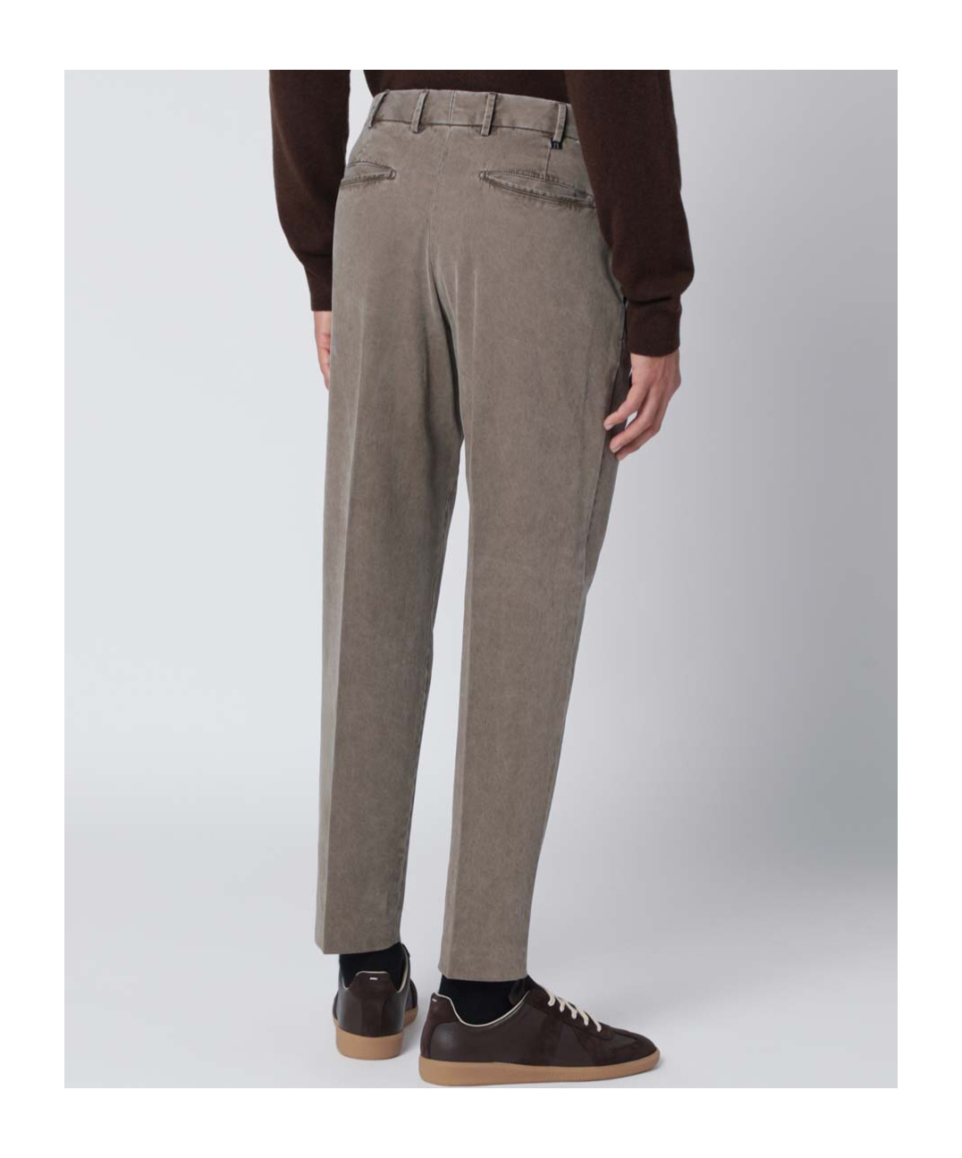 Pt Torino Trousers With Pockets And Belt Loops In Neutral