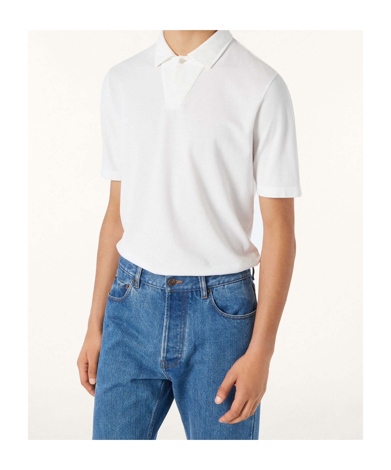 Loro Piana Short-sleeved Polo Shirt In White