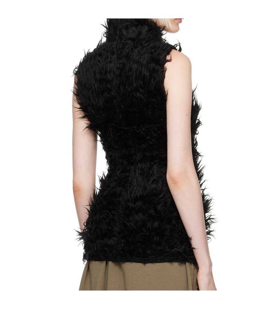Shop Mm6 Maison Margiela High-necked Vest In Black