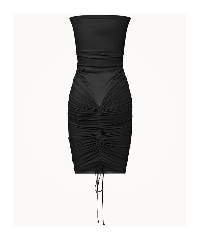 Wolford Fatal Ruched Strapless Minidress In Black
