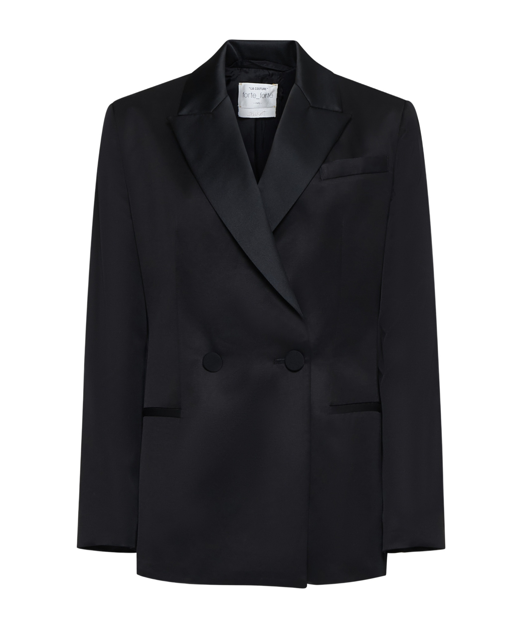Forte Forte Double-breasted Blazer In Black