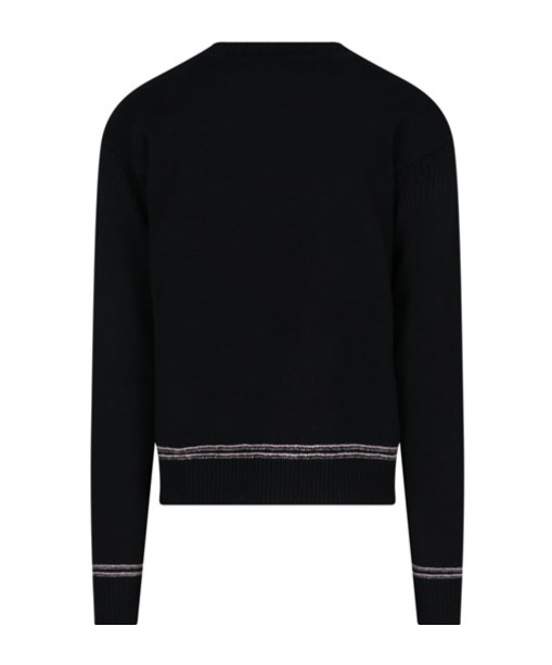 Marni Intarsia Wool Sweater In Black