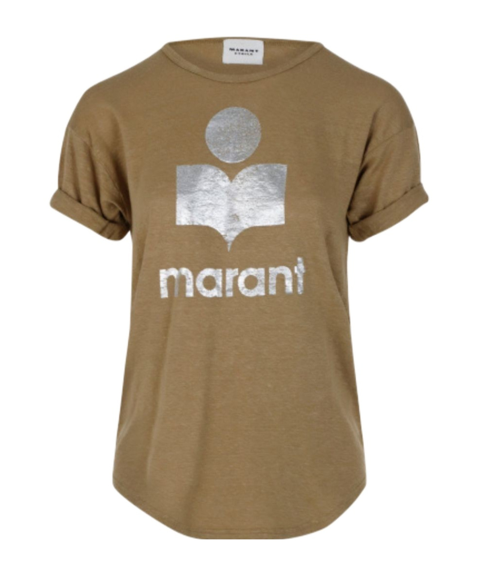 Isabel Marant Étoile Short-sleeved T-shirt In Brown