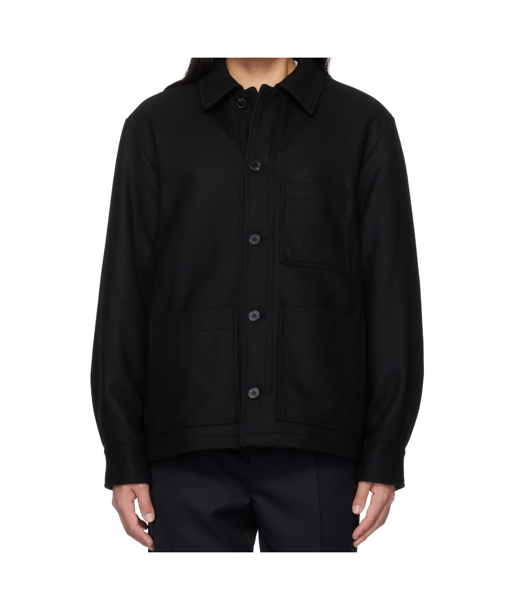 Apc Long Sleeve Casual Jacket In Gray