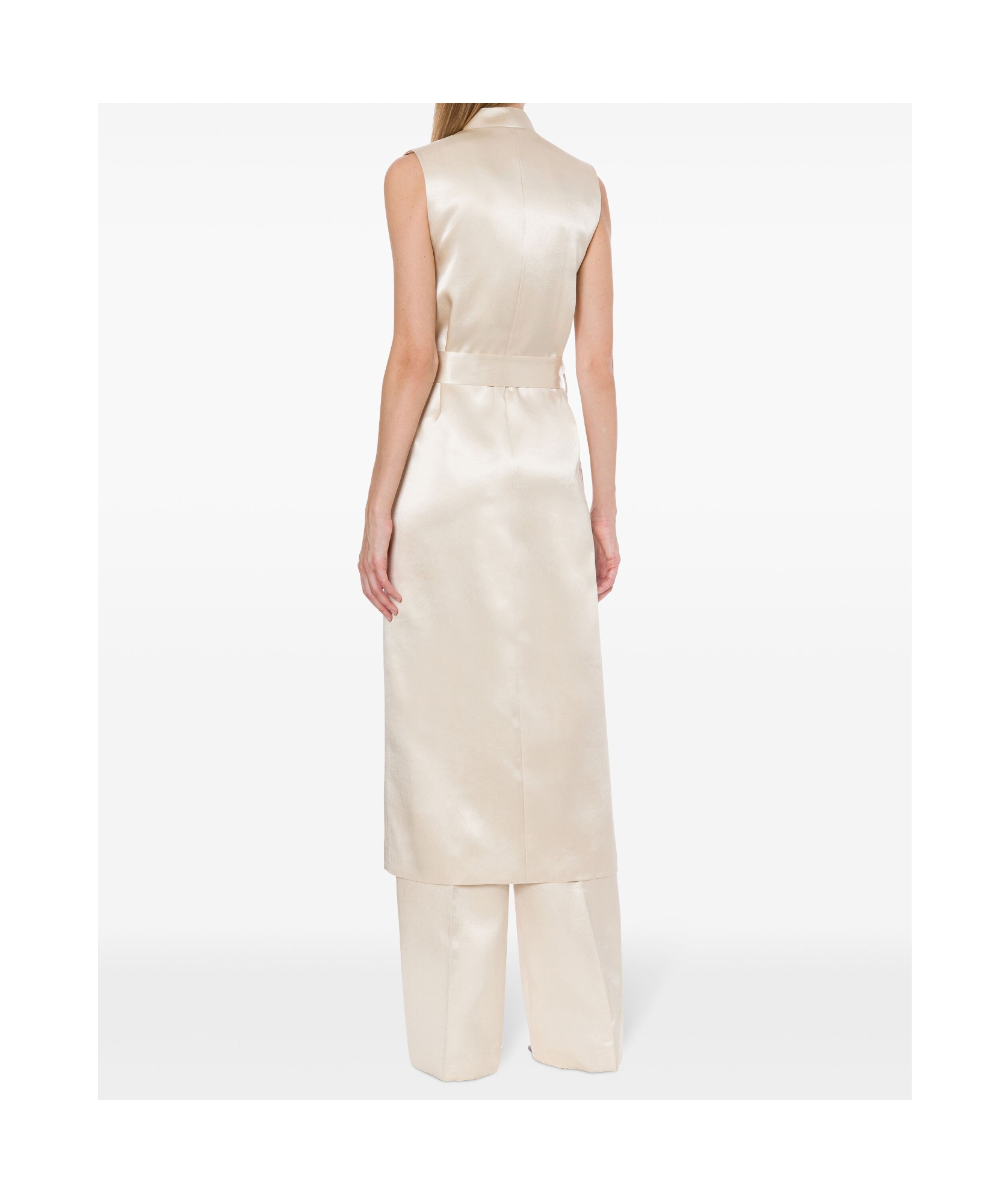 Philosophy Di Lorenzo Serafini Abito Midi Con Bottoni Beige In Nude