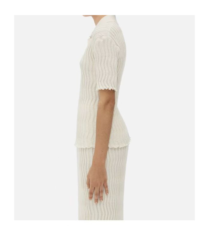 Bottega Veneta Ribbed Wool Sweater In Nude