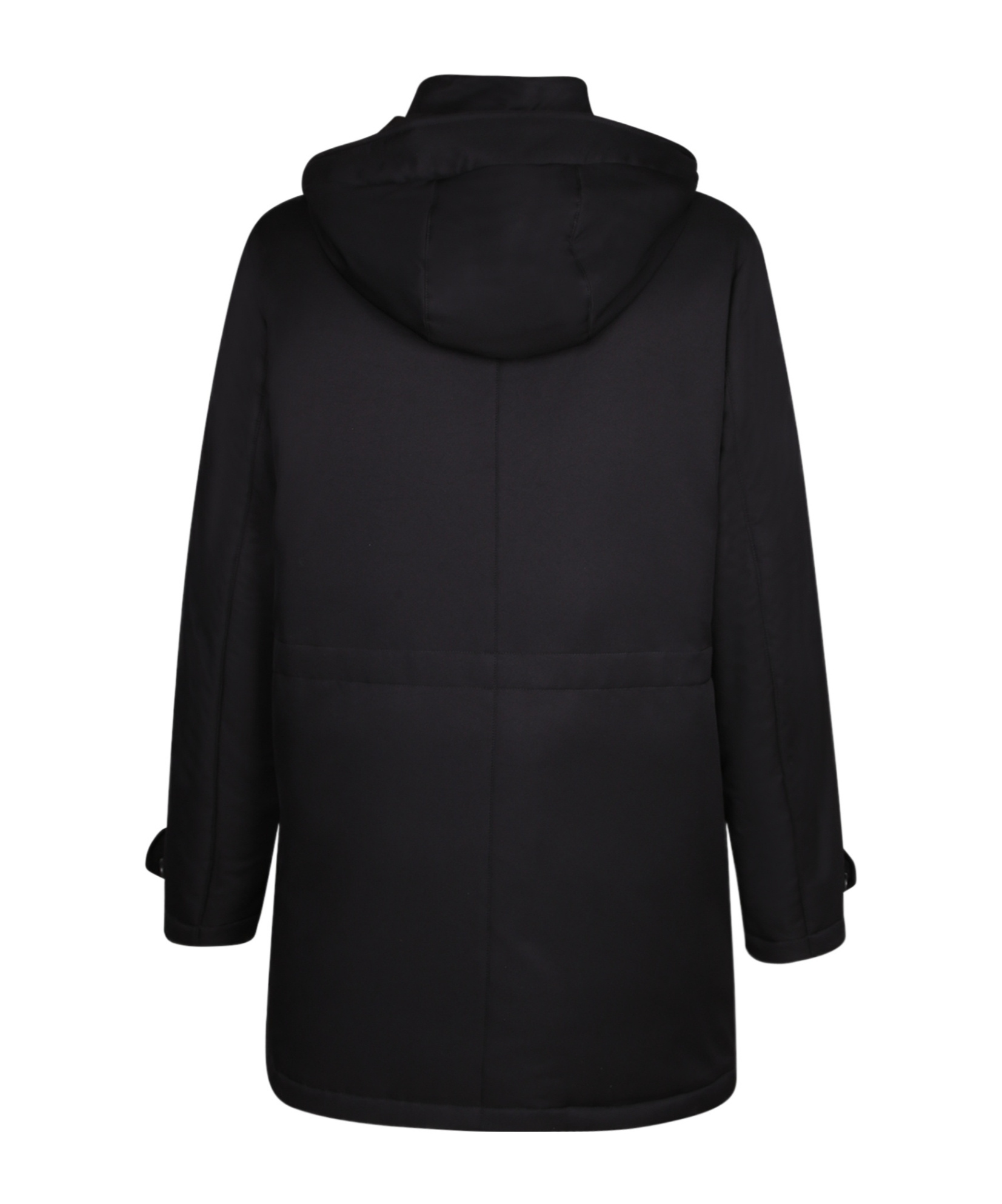 Zegna Versatile Coat With Adjustable Features And Pockets In Black