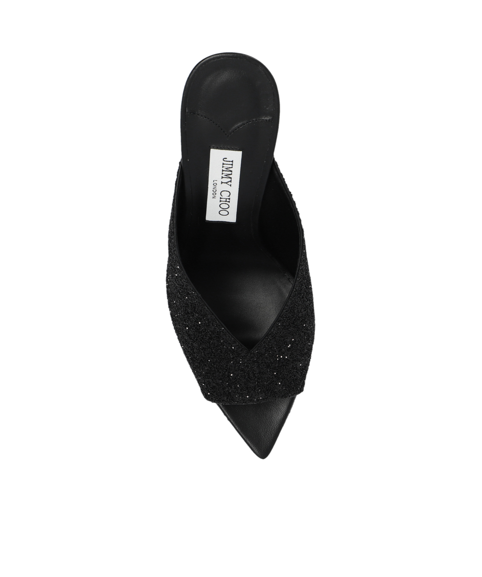 Jimmy Choo Maryanne 100 Glittered Mules In Black