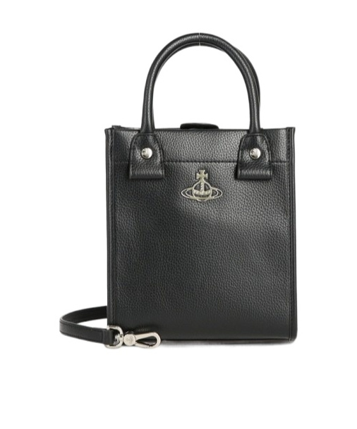 Vivienne Westwood Double Handle Shoulder Bag In Black