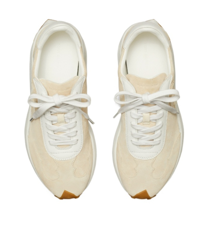 Tory Burch Leather Trainer Sneakers Low Profile Design In Black