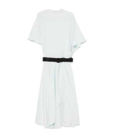 Shop Alaïa Stretch-cady Maxi Dress In White
