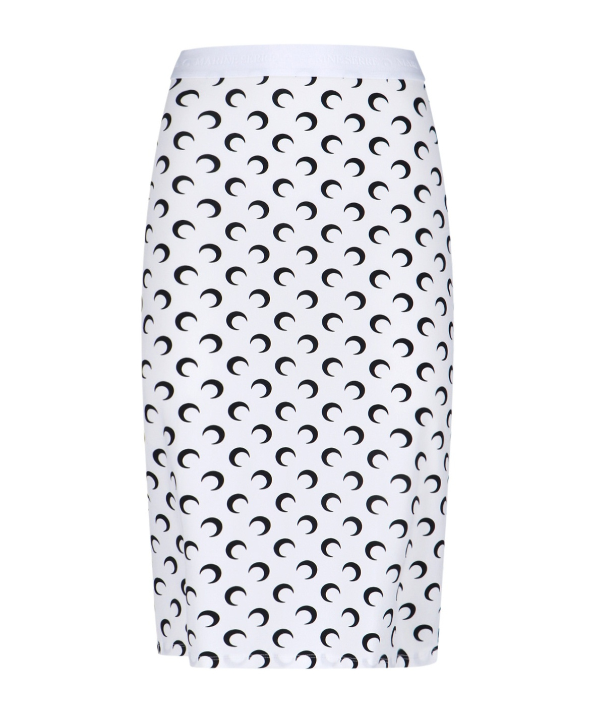 Marine Serre Midi Skirt With Crescent Moon Pattern In White