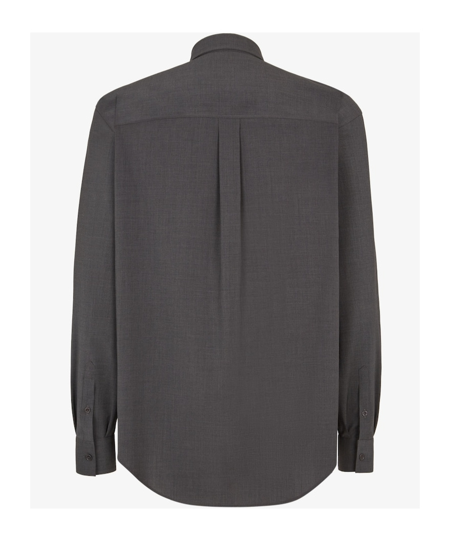 Fendi Long-sleeved Shirt In Black