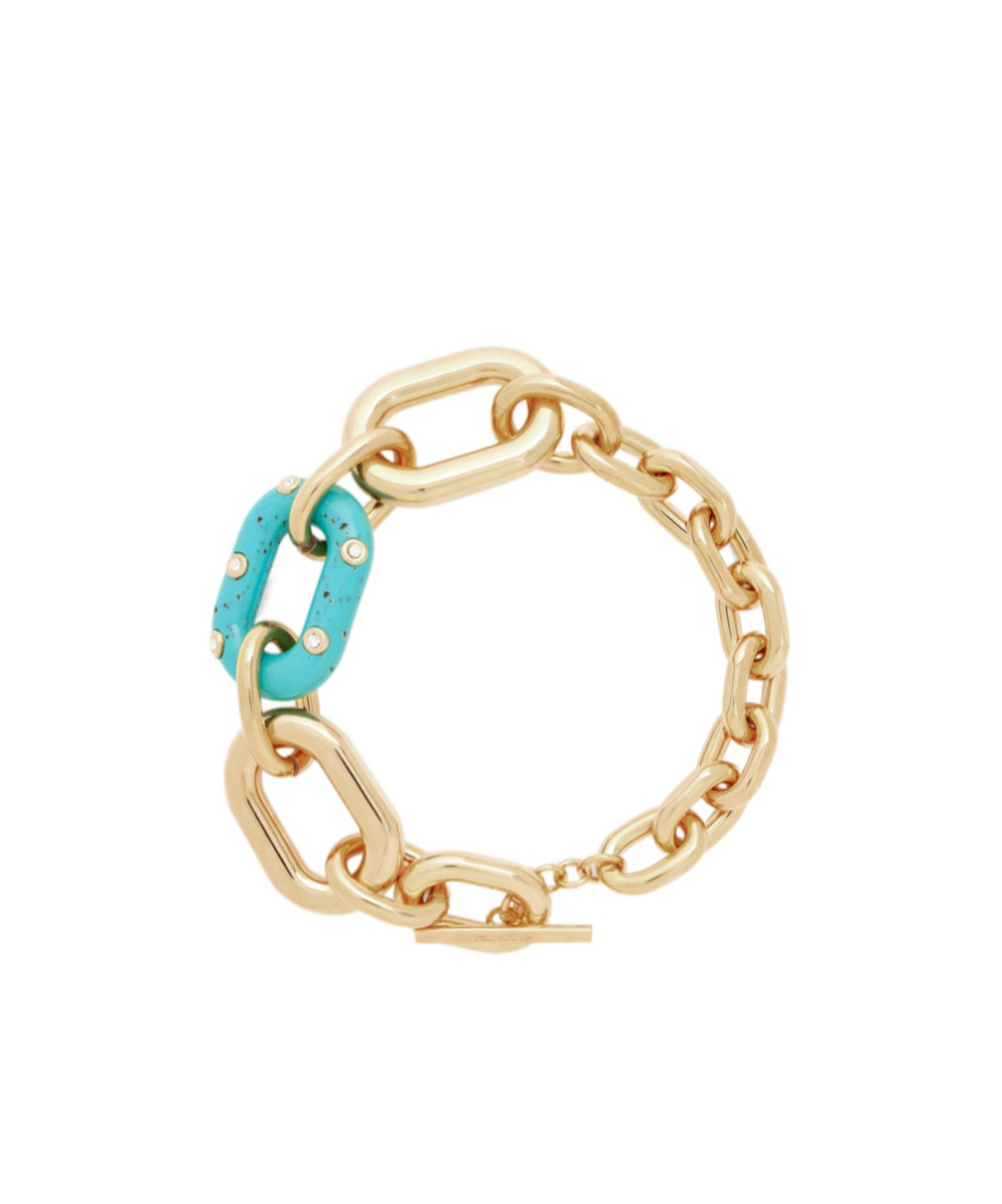 Rabanne Xl-link Chocker Necklace In Yellow