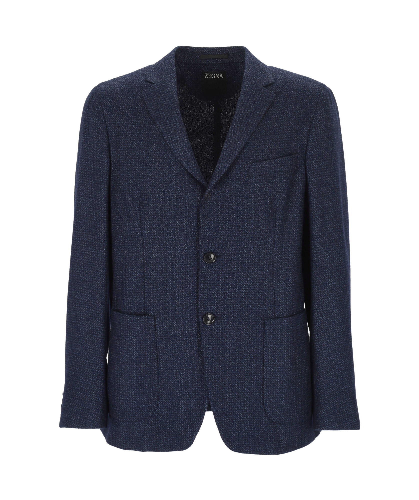 Zegna Two-button Single-breasted Tailored Jacket In Blue