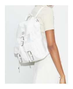 Tory Burch Virgina Nylon Backpack In White
