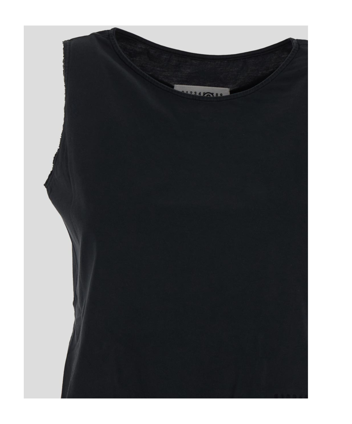 Mm6 Maison Margiela Black Top In Black