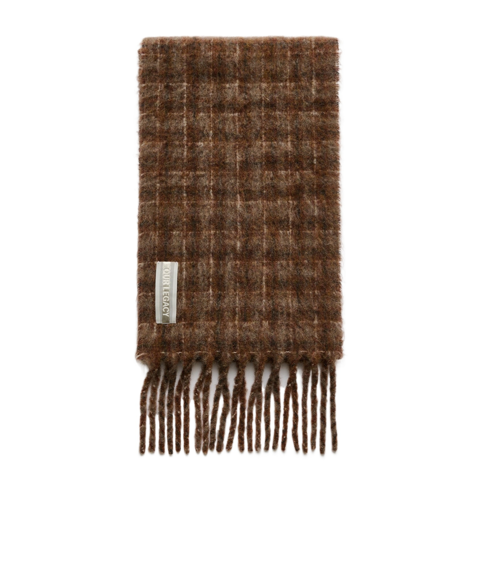 Our Legacy Dorf Check Fuzzy Alpaca In Brown
