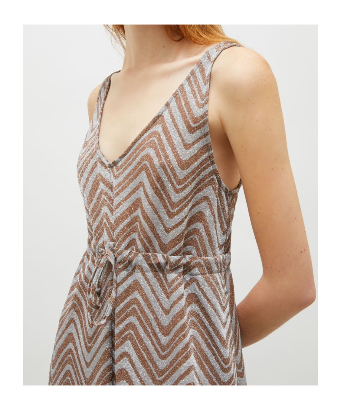 Marella Lurex Beach Dress In Bronze