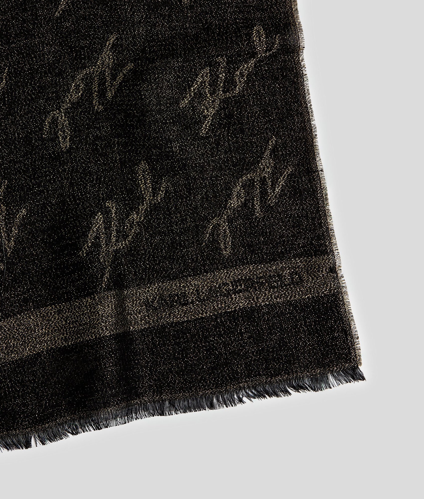 Karl Lagerfeld Signature Scarf In Black