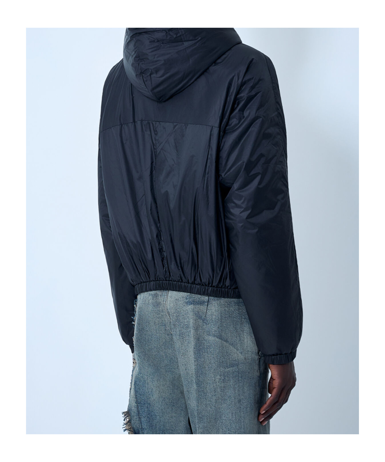 Rick Owens Drkshdw Sealed Winbreaker Jacket In Blue