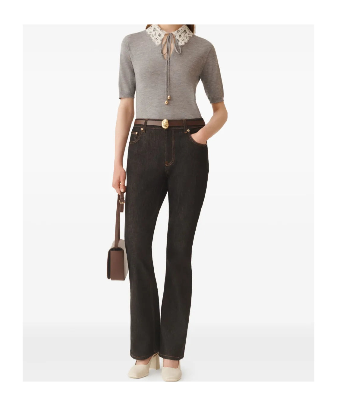 Fabiana Filippi Short-sleeved T-shirt In Gray