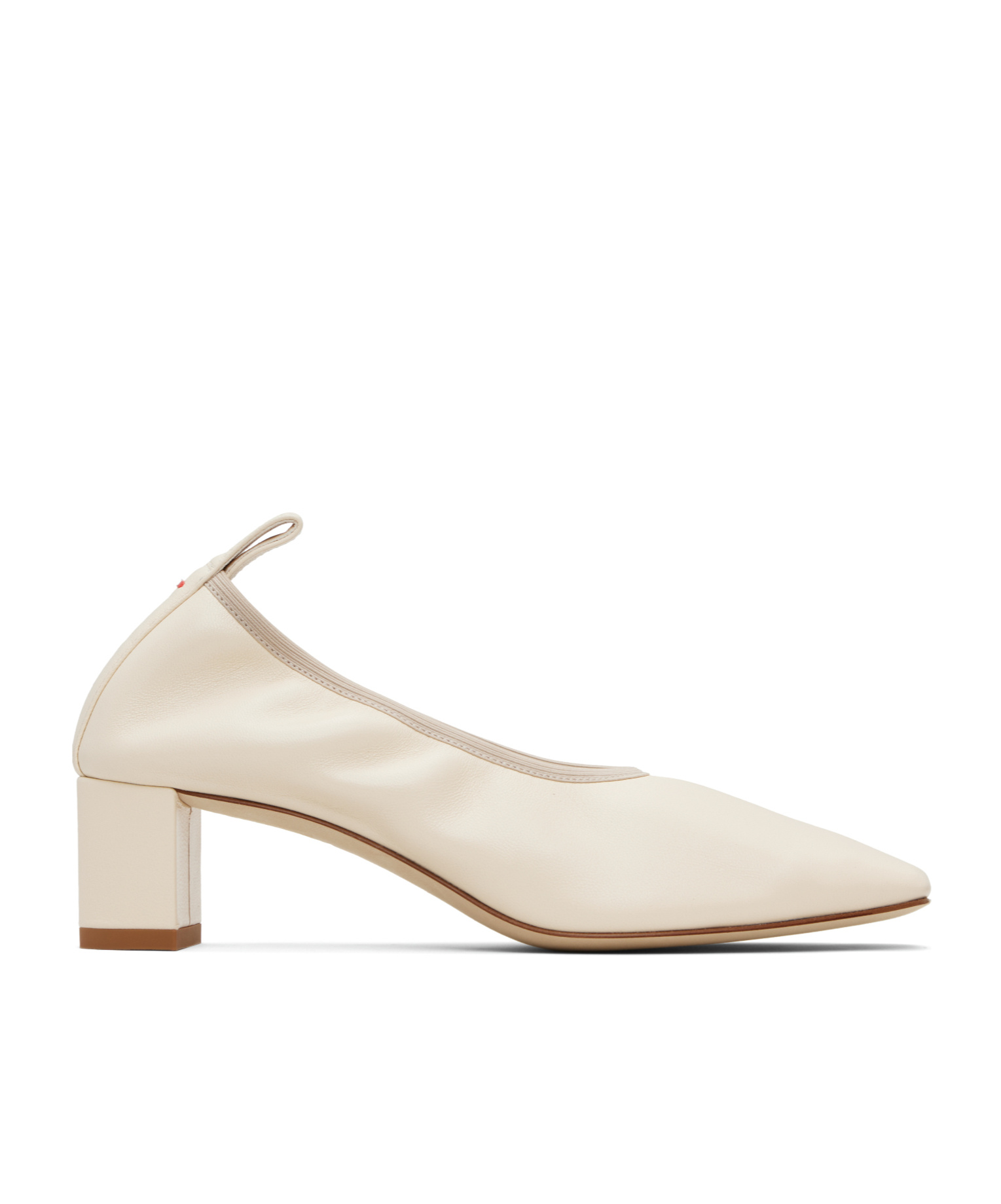 Aeyde Beige Narissa Ruched Heels In White