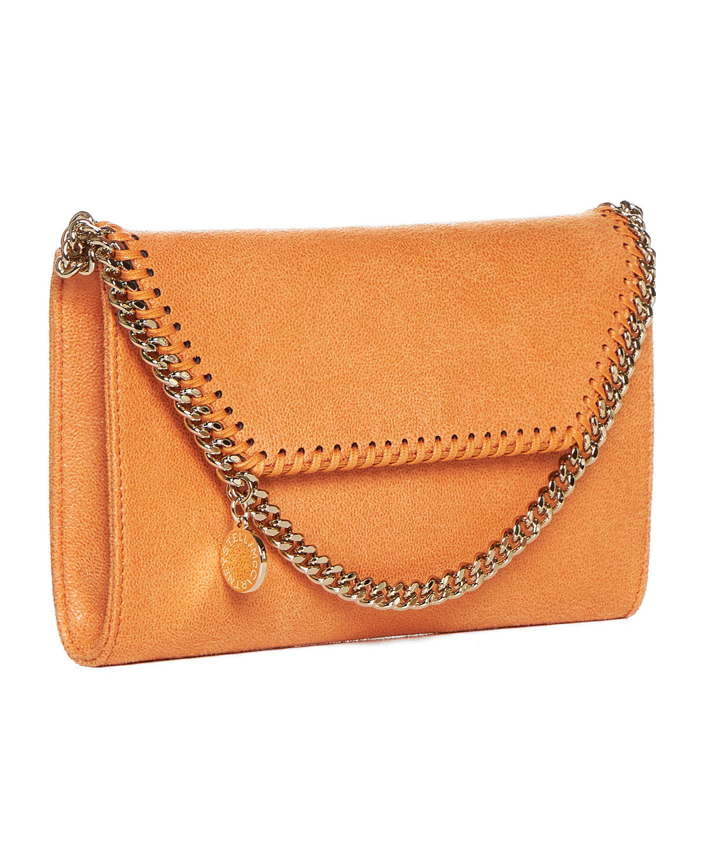 Stella Mccartney Falabella Mini Shoulder Bag In Orange