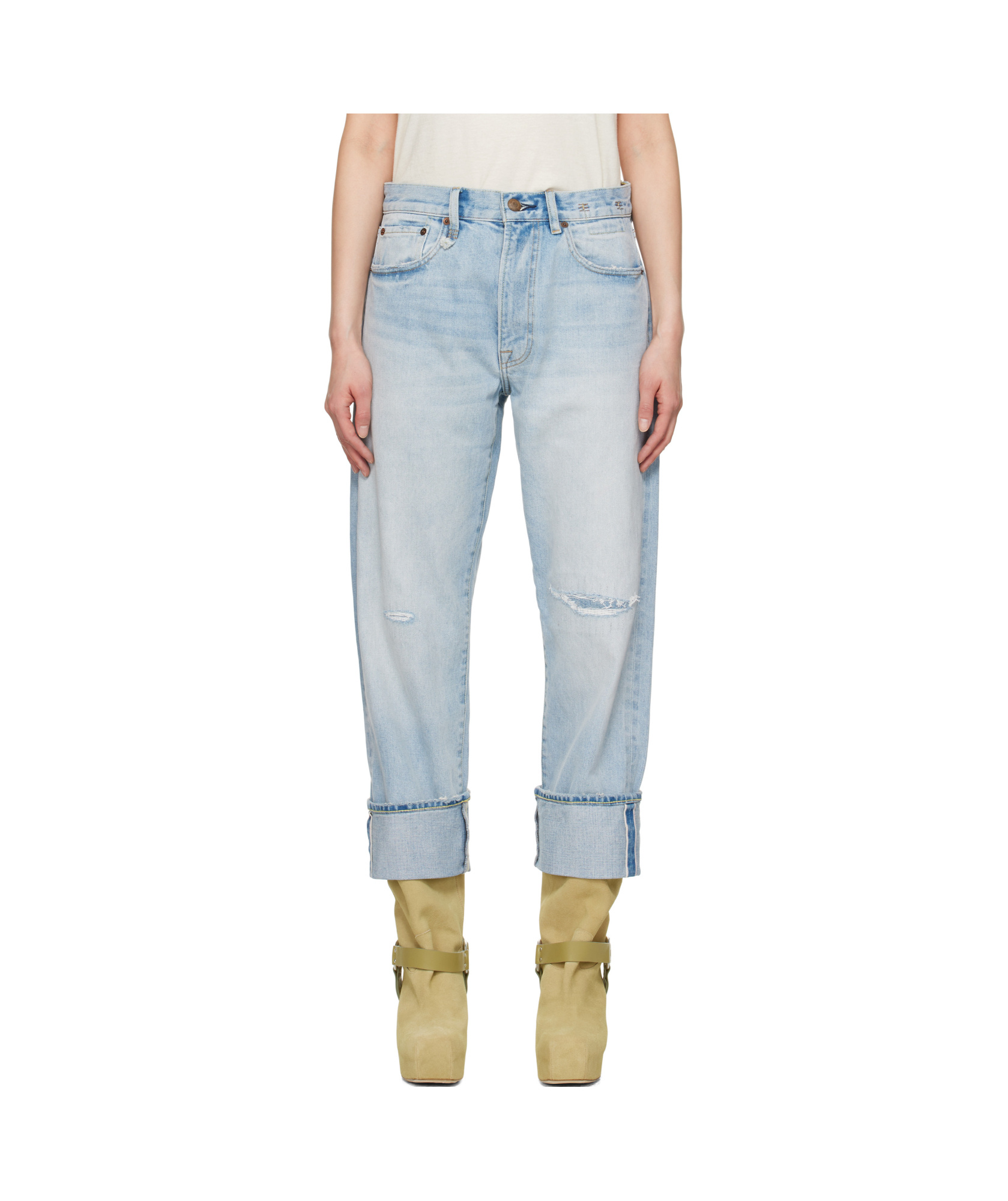 R13 CUFFED X-BOYFRIEND JEANS