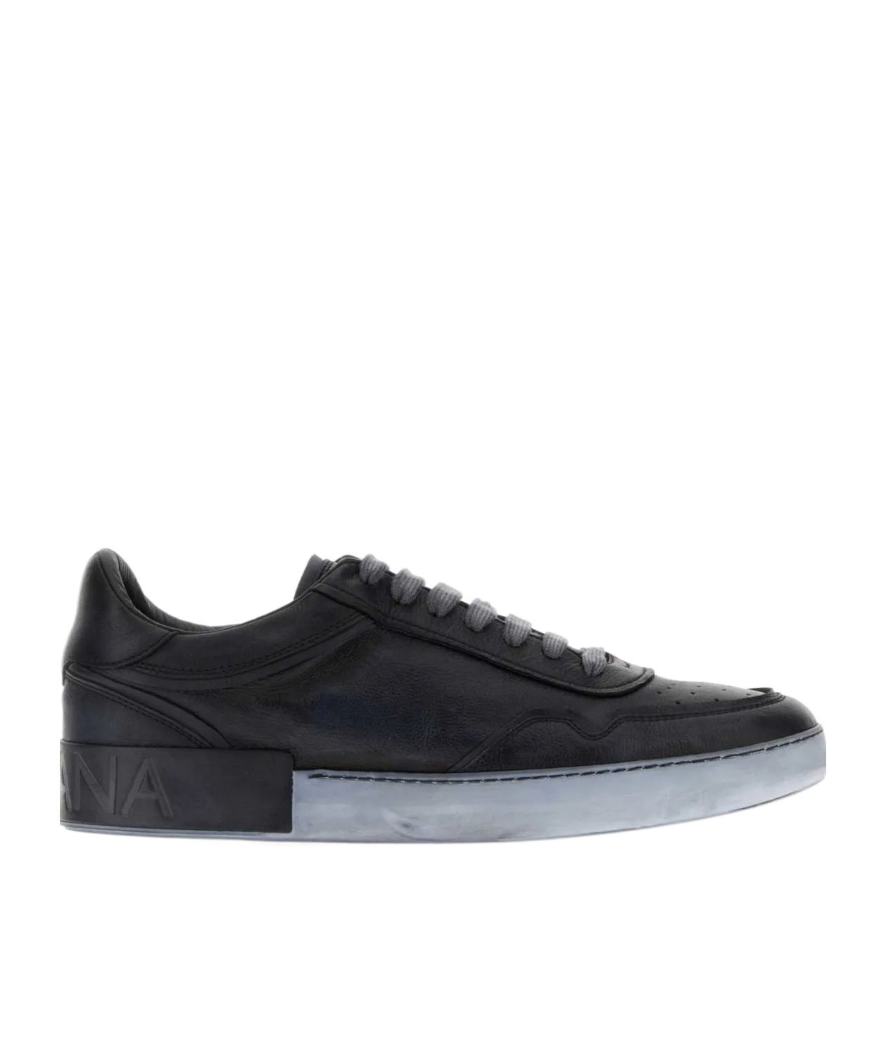 Dolce & Gabbana Leather Sneakers Featuring Perforated Detailing In Multi