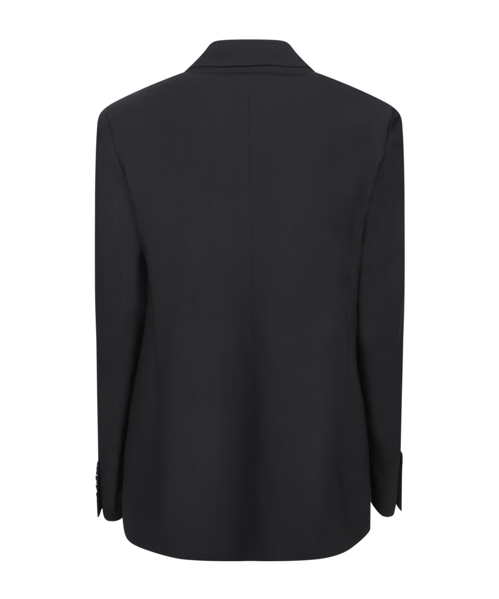 Msgm Tailored Black Jacket With Single Button Closure In Black