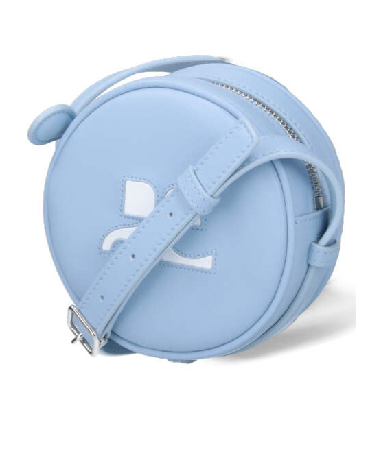 Courrèges Reedition Circle Leather Bag In Blue