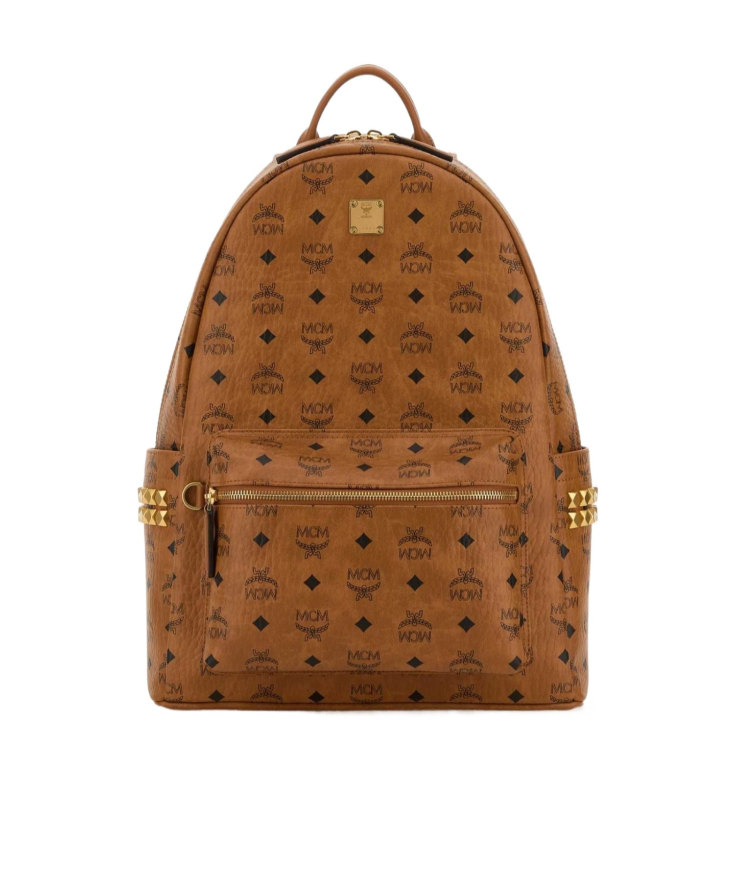 Mcm Canvas Backpack Featuring Adjustable Straps In Brown